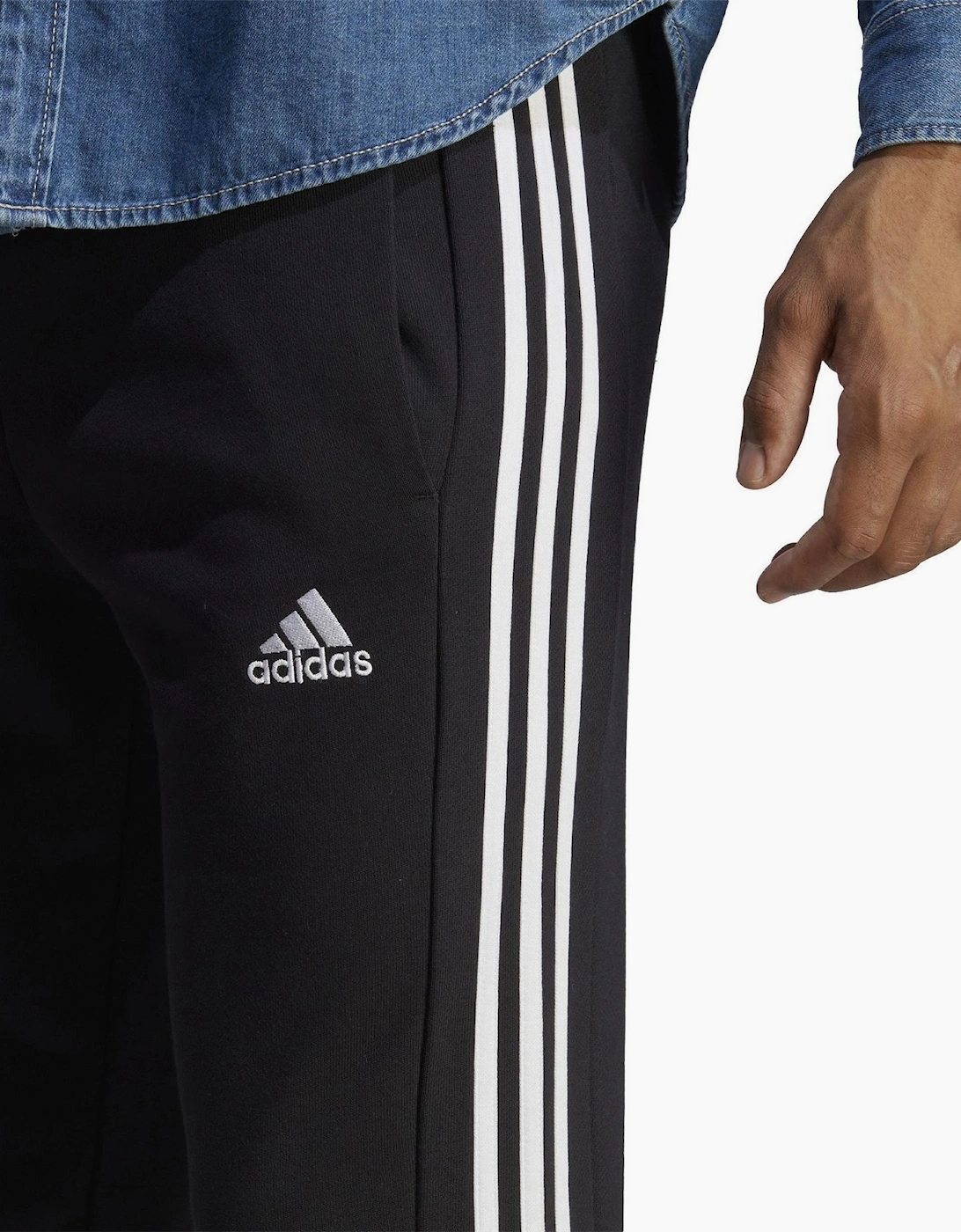 Essentials French Terry Tapered Cuff 3  Stripes Joggers