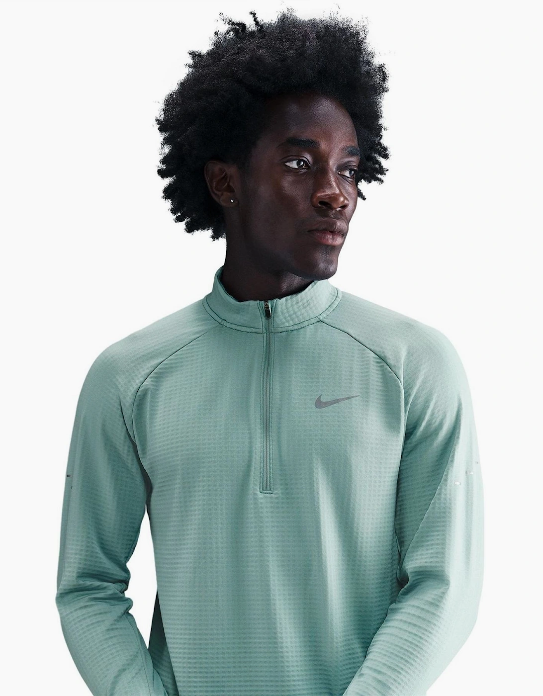 Run Zip Neck High Collar Long Sleeve Competition T-Shirt, 7 of 6