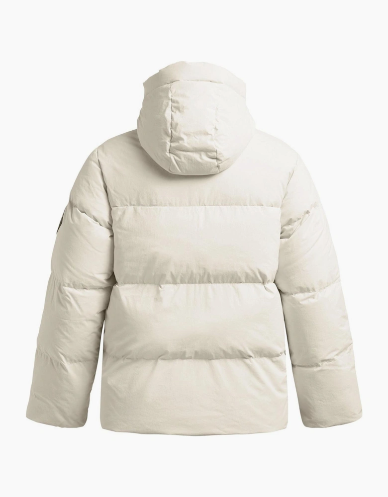 LIMITLESS Solid Patterned Hooded Woven Cuff Down Jacket