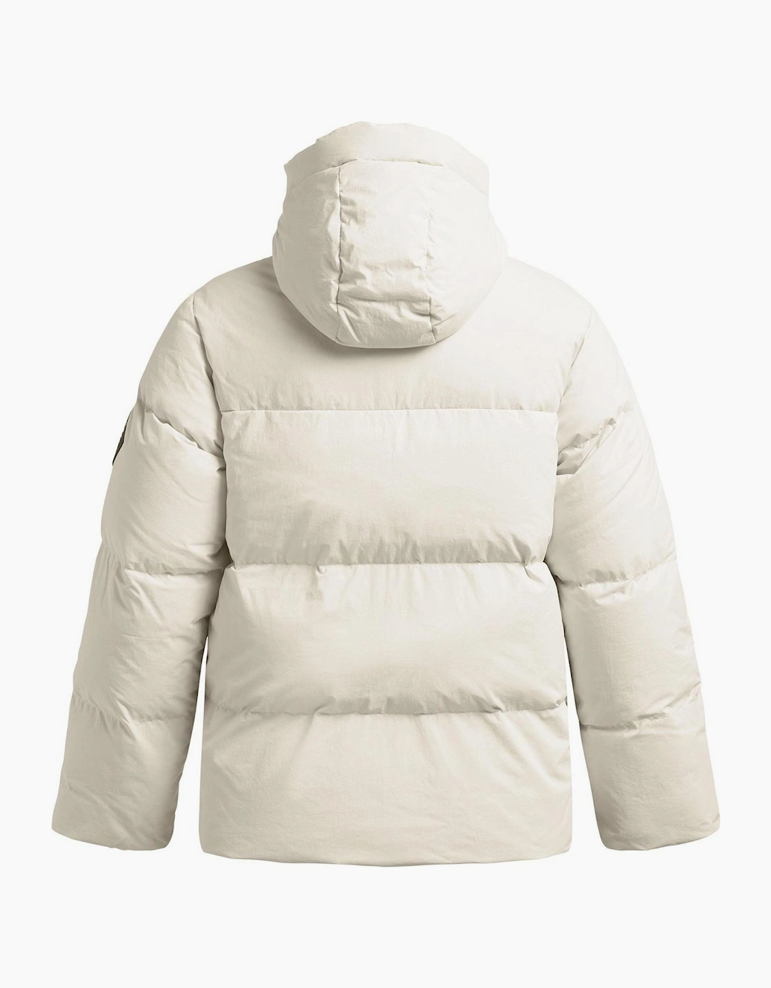 LIMITLESS Solid Patterned Hooded Woven Cuff Down Jacket