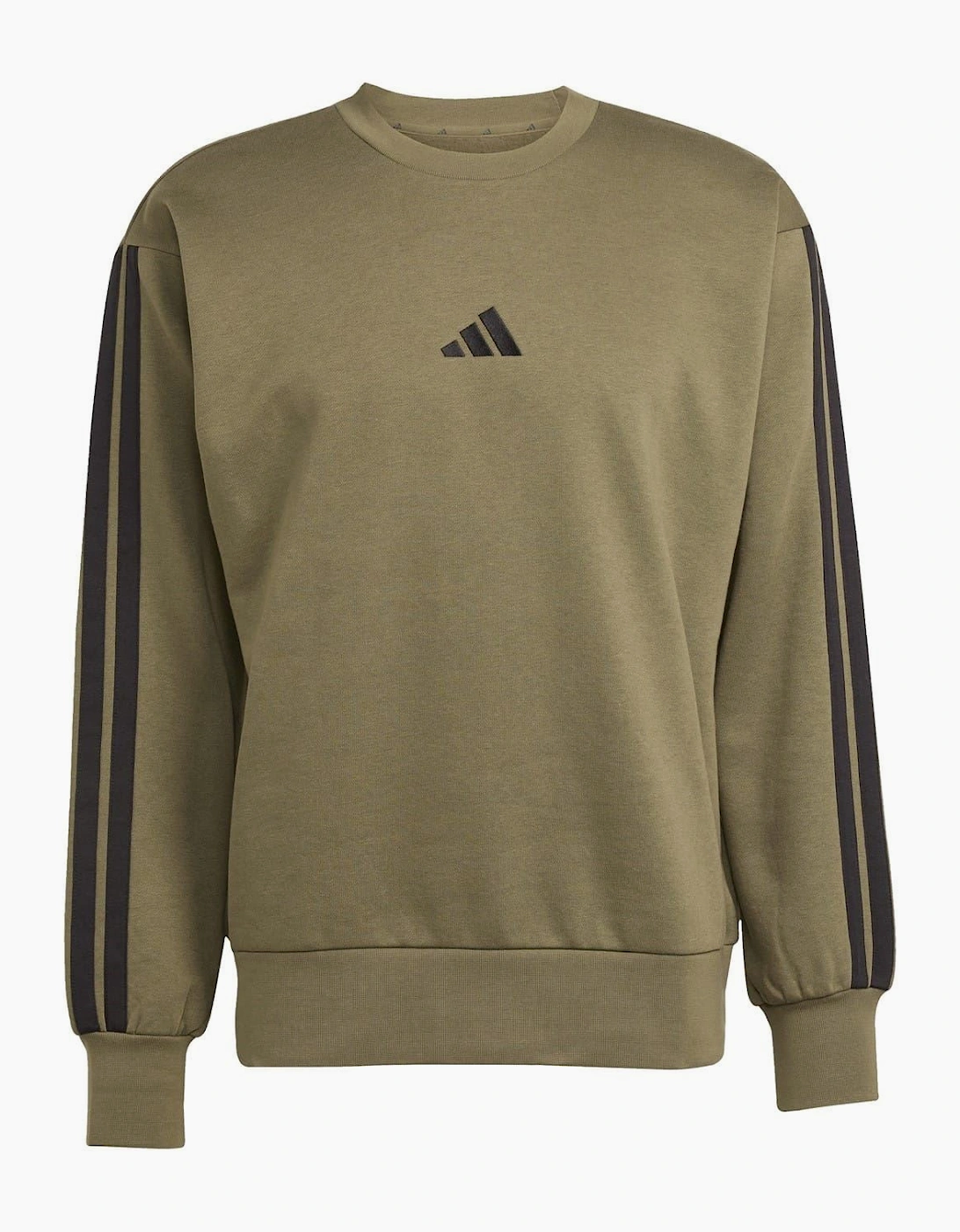 Mens Essentials 3 Stripes Fleece Sweatshirt, 7 of 6