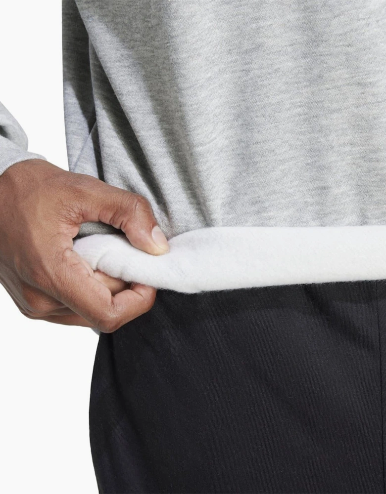 Mens Essentials 3 Stripes Fleece Sweatshirt