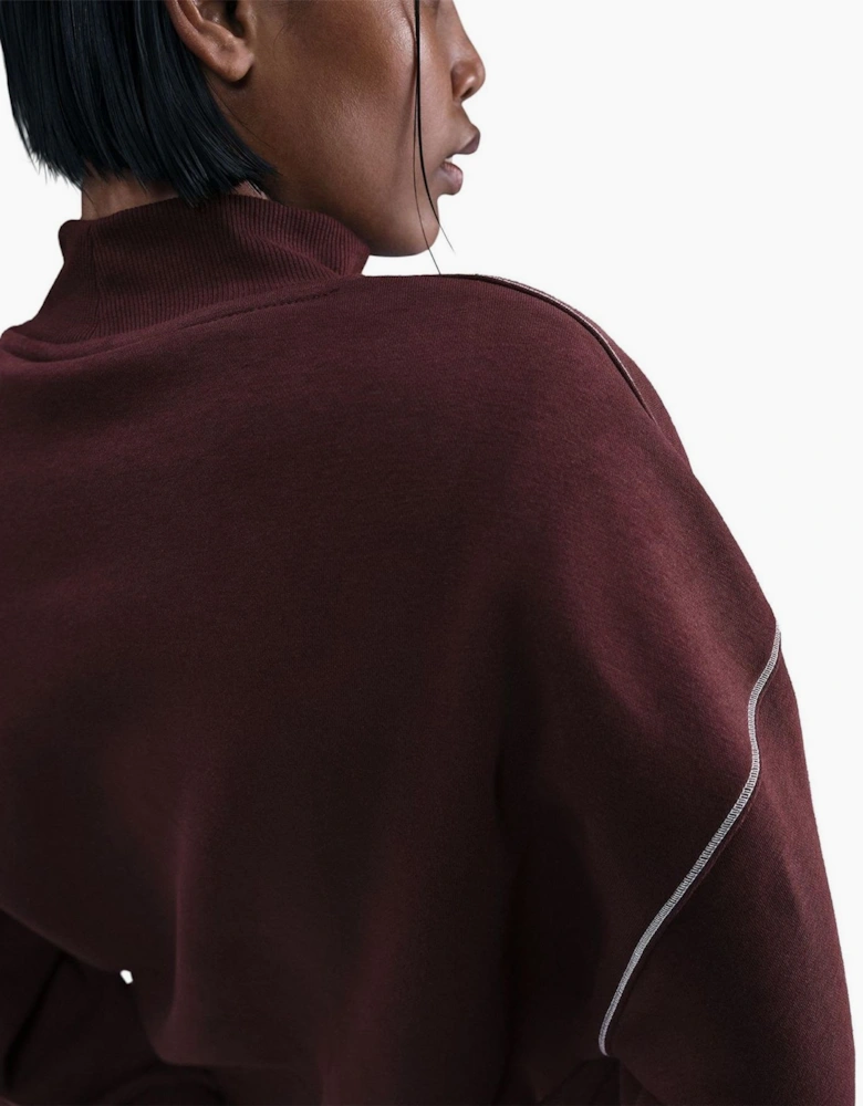 Speed Mock Neck High Collar Long Sleeve Sweatshirt