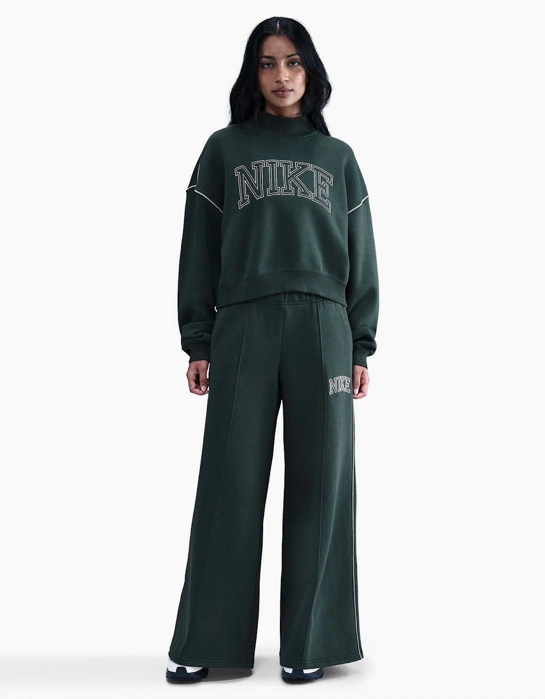 Speed Mock Neck High Collar Long Sleeve Sweatshirt