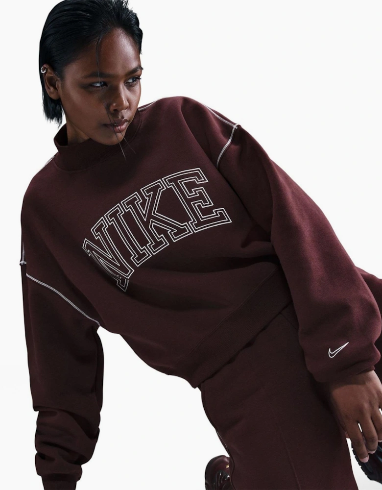 Speed Mock Neck High Collar Long Sleeve Sweatshirt