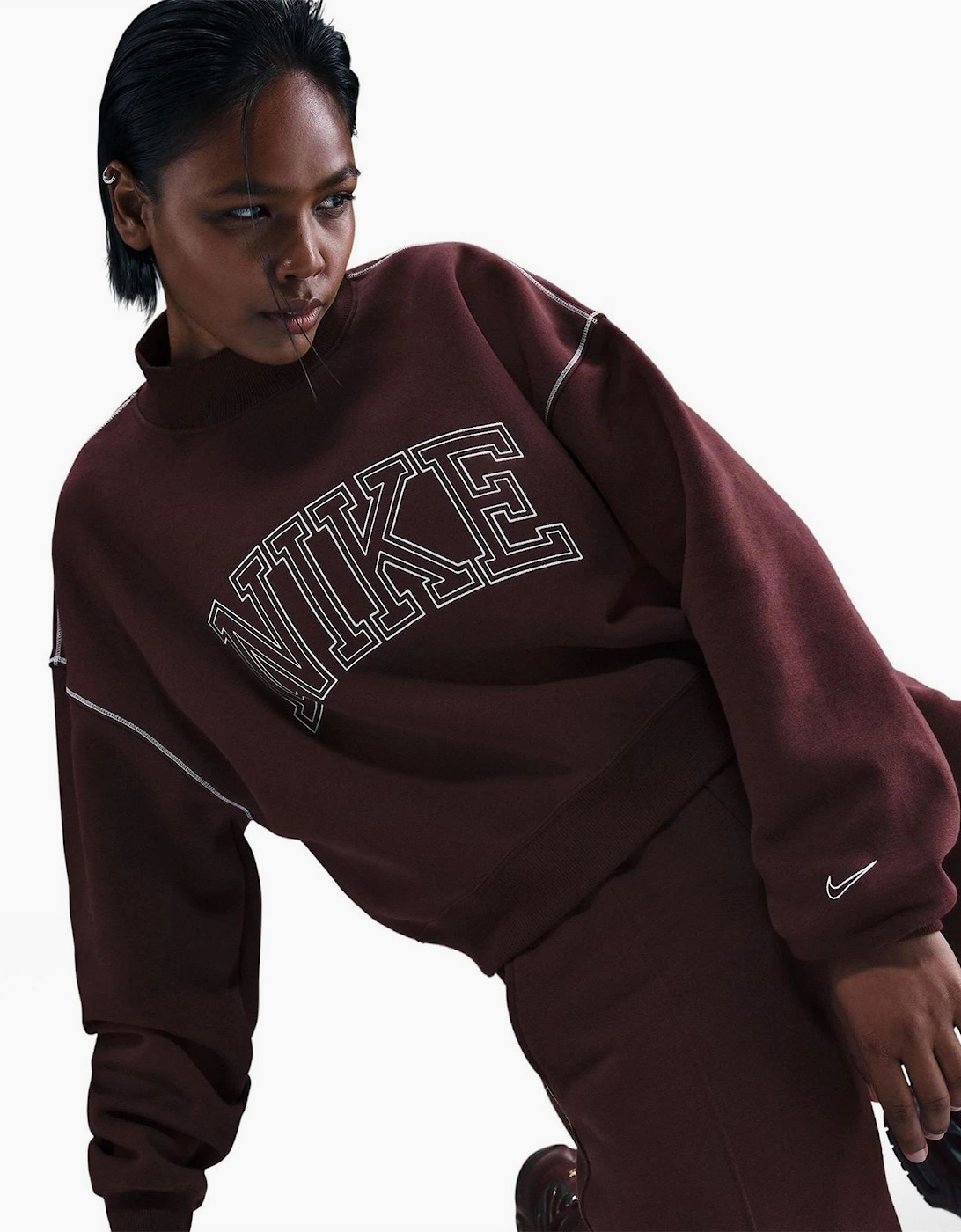 Speed Mock Neck High Collar Long Sleeve Sweatshirt