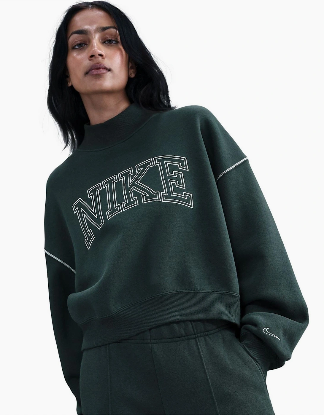 Speed Mock Neck High Collar Long Sleeve Sweatshirt, 7 of 6