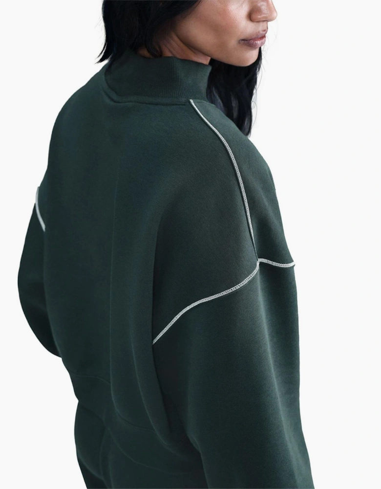 Speed Mock Neck High Collar Long Sleeve Sweatshirt