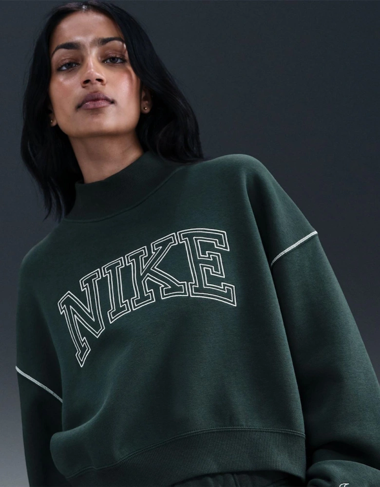 Speed Mock Neck High Collar Long Sleeve Sweatshirt