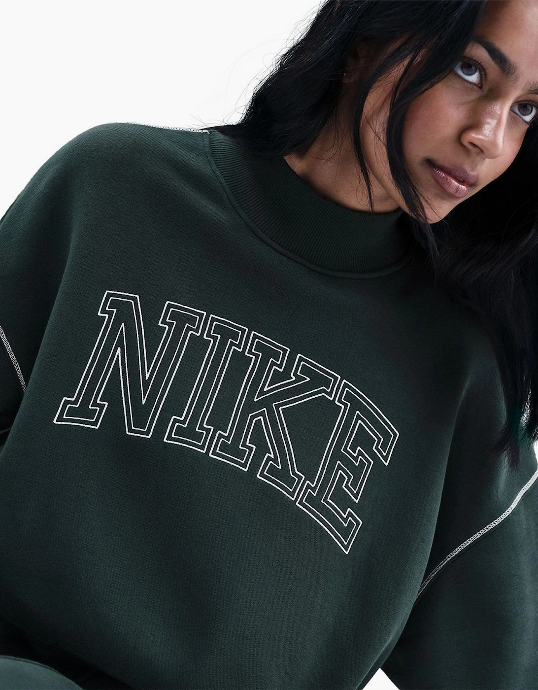 Speed Mock Neck High Collar Long Sleeve Sweatshirt