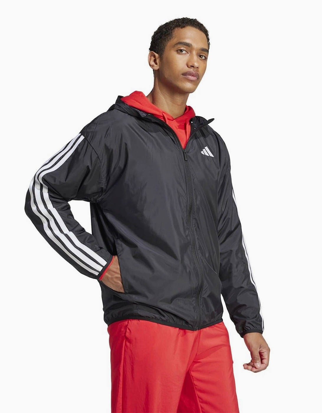 Mens Essentials 3 Stripes Windbreaker
