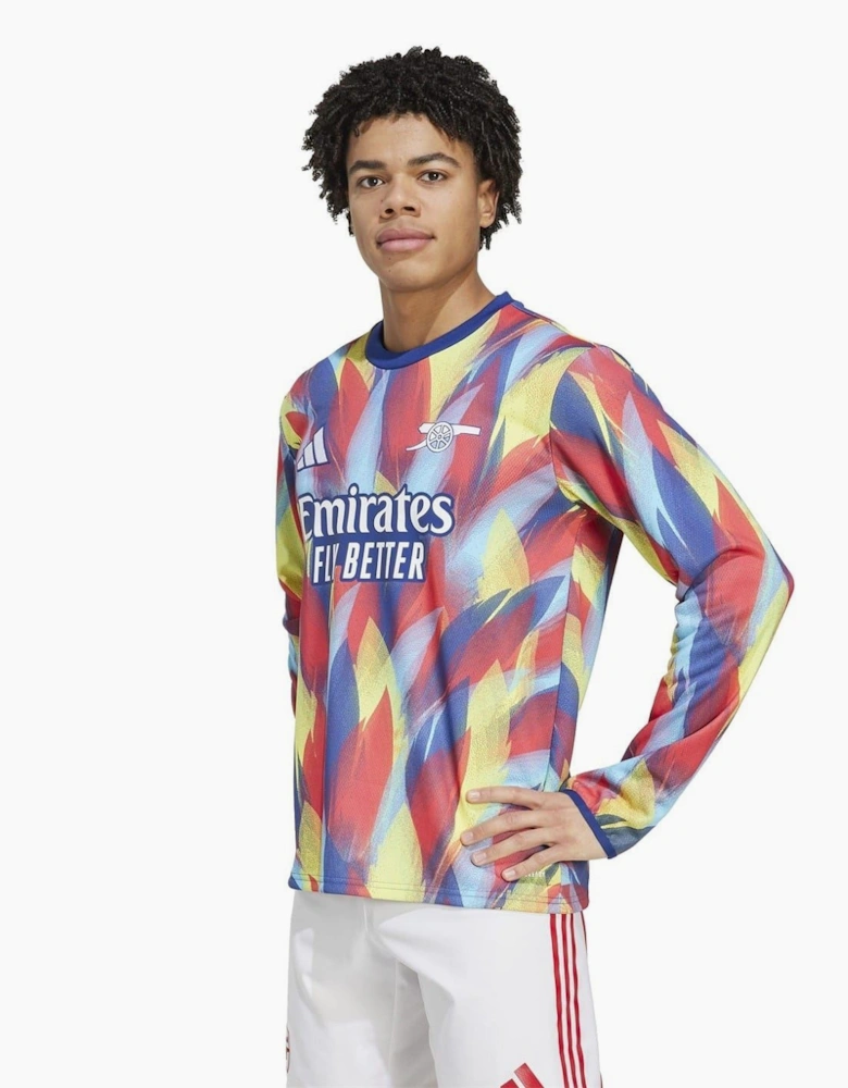 Mens Arsenal Long Sleeve Pre Match Shirt 2025 2026