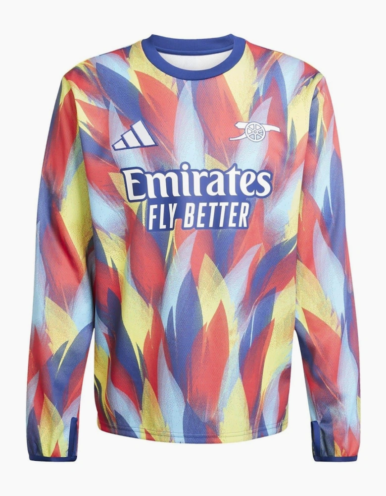 Mens Arsenal Long Sleeve Pre Match Shirt 2025 2026