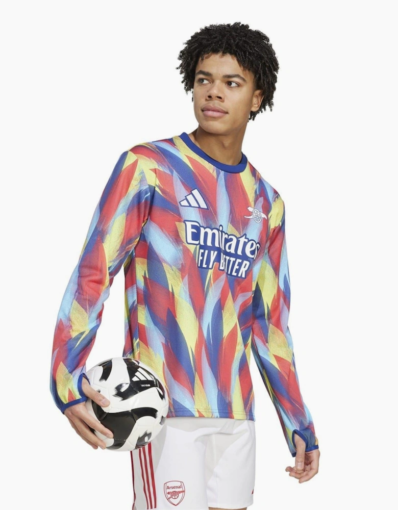 Mens Arsenal Long Sleeve Pre Match Shirt 2025 2026