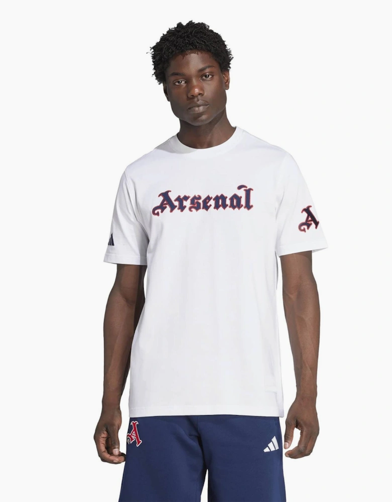 Arsenal Logo Print Crew Neck Short Sleeve T-Shirt
