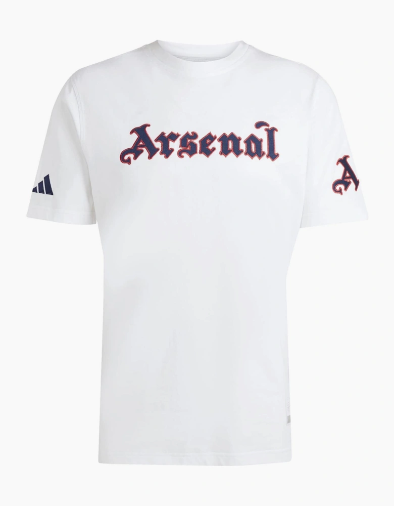 Arsenal Logo Print Crew Neck Short Sleeve T-Shirt