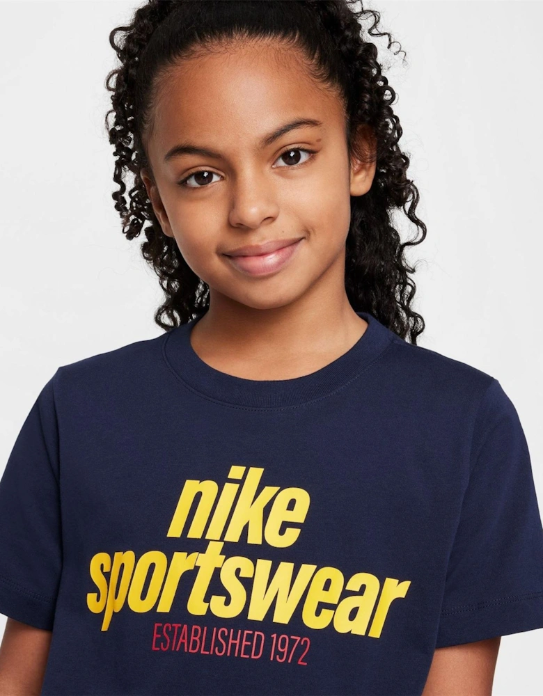 Logo Print Crew Neck Short Sleeve Jersey T-Shirt