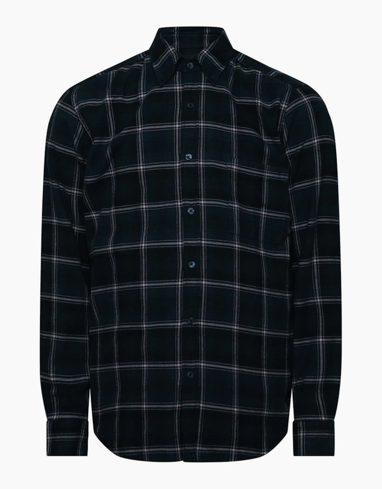 Collared Neck Button Down Long Sleeve Shirt