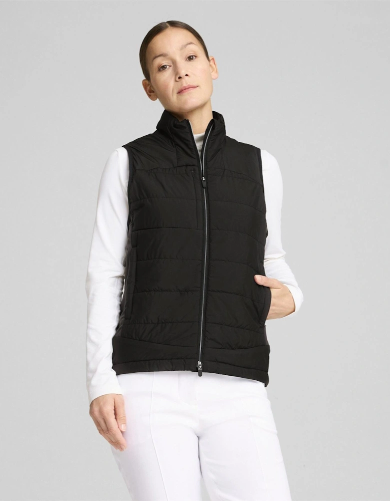 Kyley Quilted Long Sleeve Performance Polo Shirt