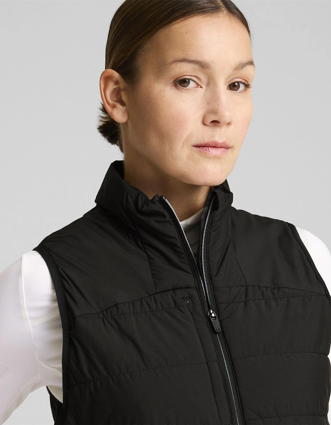 Kyley Quilted Long Sleeve Performance Polo Shirt