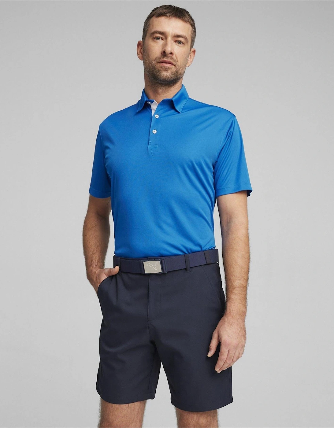 Pure Solid Short Sleeve Performance Polo Shirt