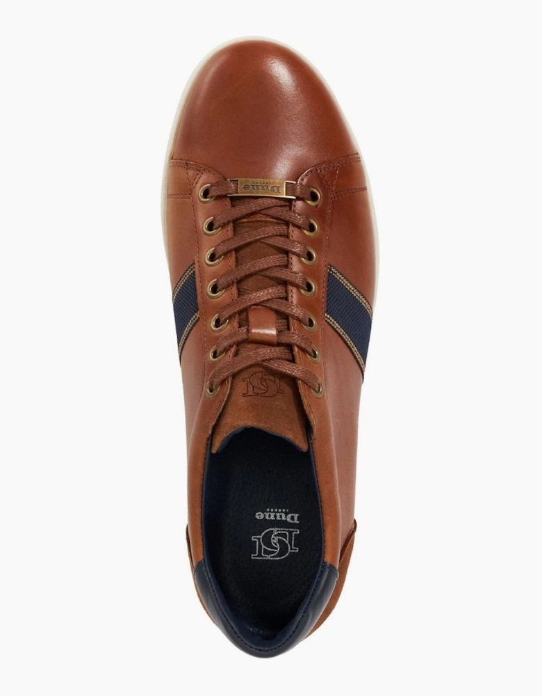 Lo Trint Stripe Lace Up Canvas Low Top Sneakers