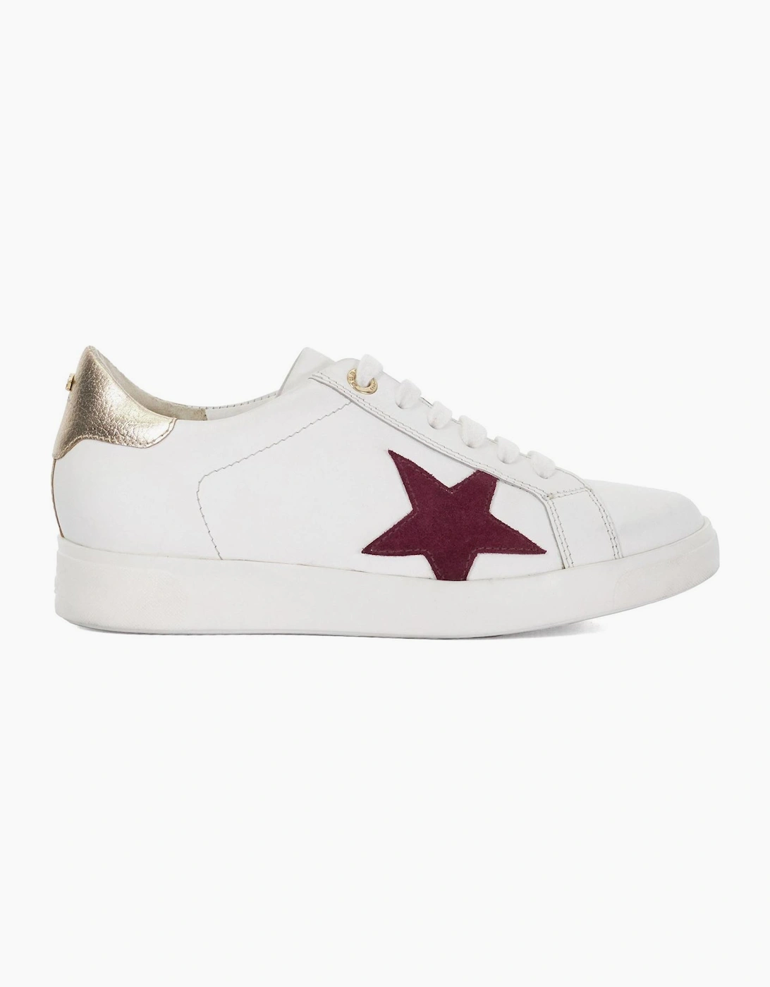 Dune London Dune London Women's Lo Edriss Star Lace Up Canvas Low Top Sneakers - White/Multi