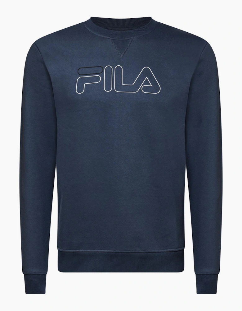 Jude Logo Print Crew Neck Ribbed Collar Sweatshirt