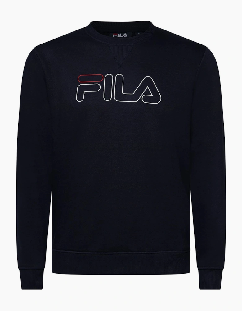 Jude Logo Print Crew Neck Ribbed Collar Sweatshirt
