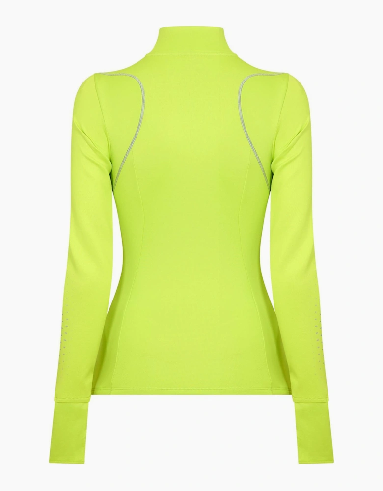 Swift Slim Zip Neck High Collar Long Sleeve Athletic Top