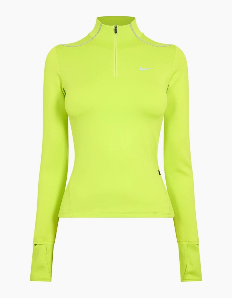 Swift Slim Zip Neck High Collar Long Sleeve Athletic Top