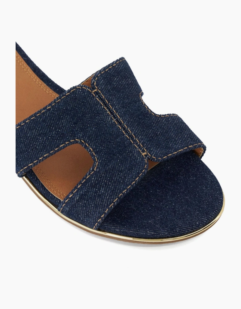 Lo Loopers Open Toe Flat Slides Sandals
