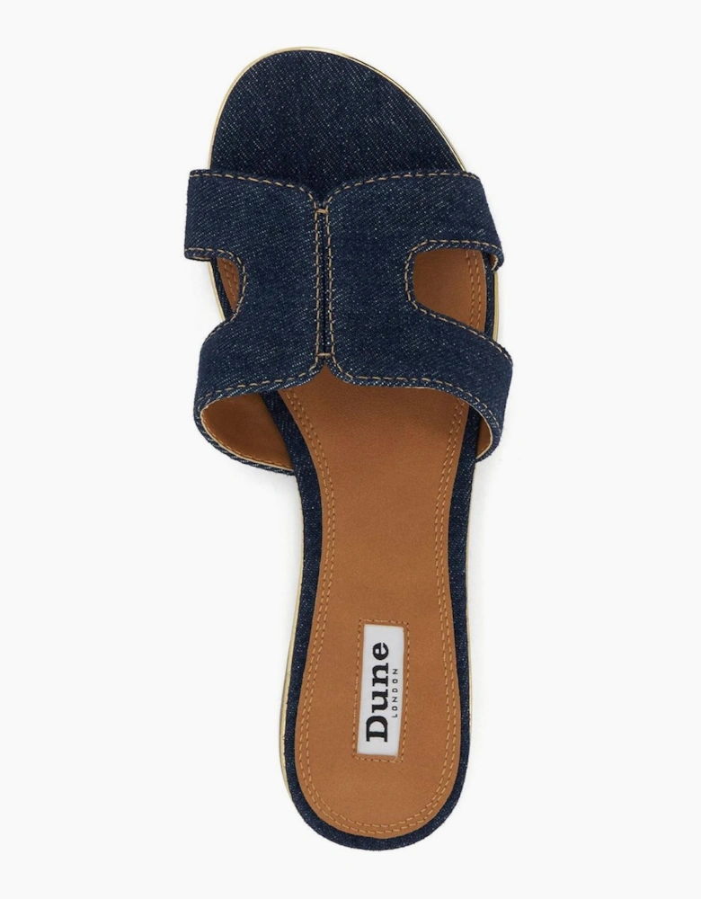 Lo Loopers Open Toe Flat Slides Sandals