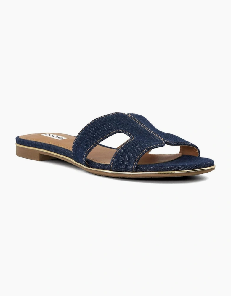 Lo Loopers Open Toe Flat Slides Sandals