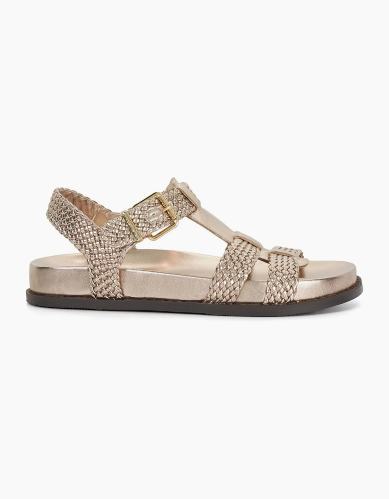 Lo Looking Textured Open Toe Fisherman Sandals