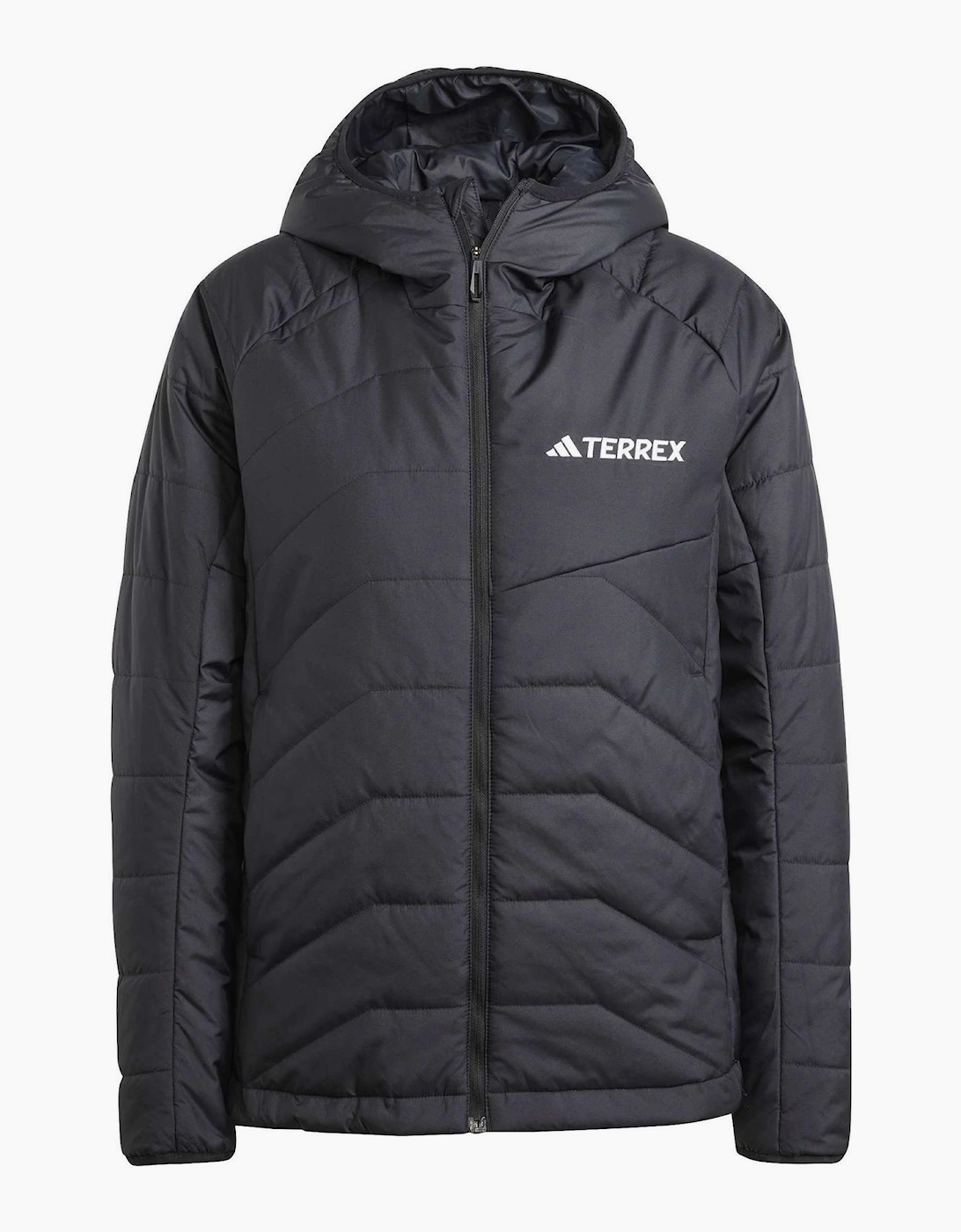 Solid Patterned Hooded Drawstring Puffer Jacket, 7 of 6