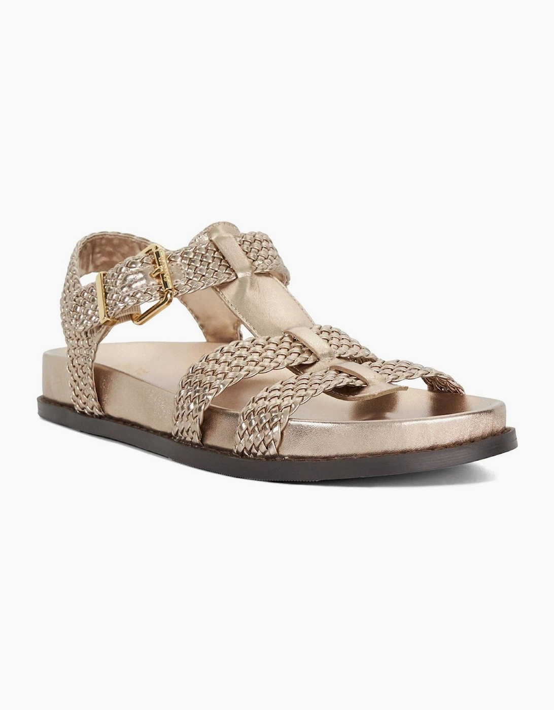 Lo Looking Textured Open Toe Fisherman Sandals