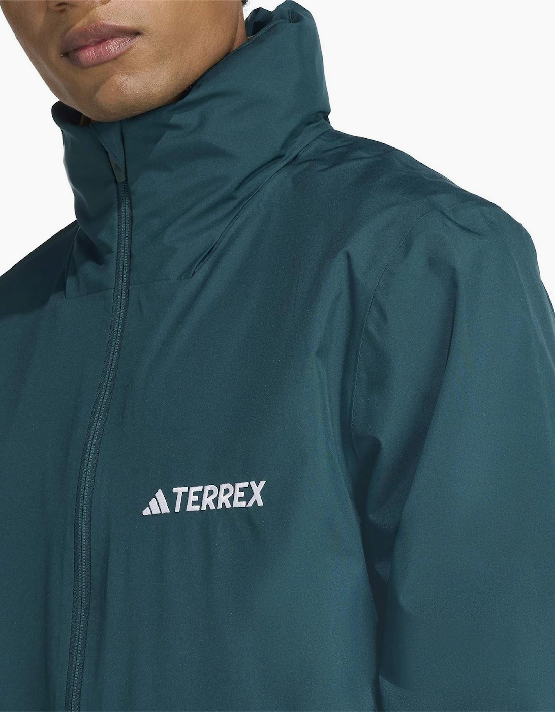 Solid Patterned Side Pocket Rain Coat Rain Jacket