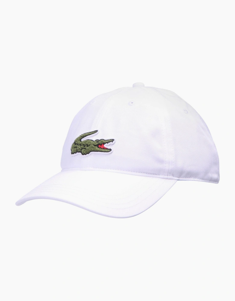 Crocodile Logo Print Curved Brim Dad Cap