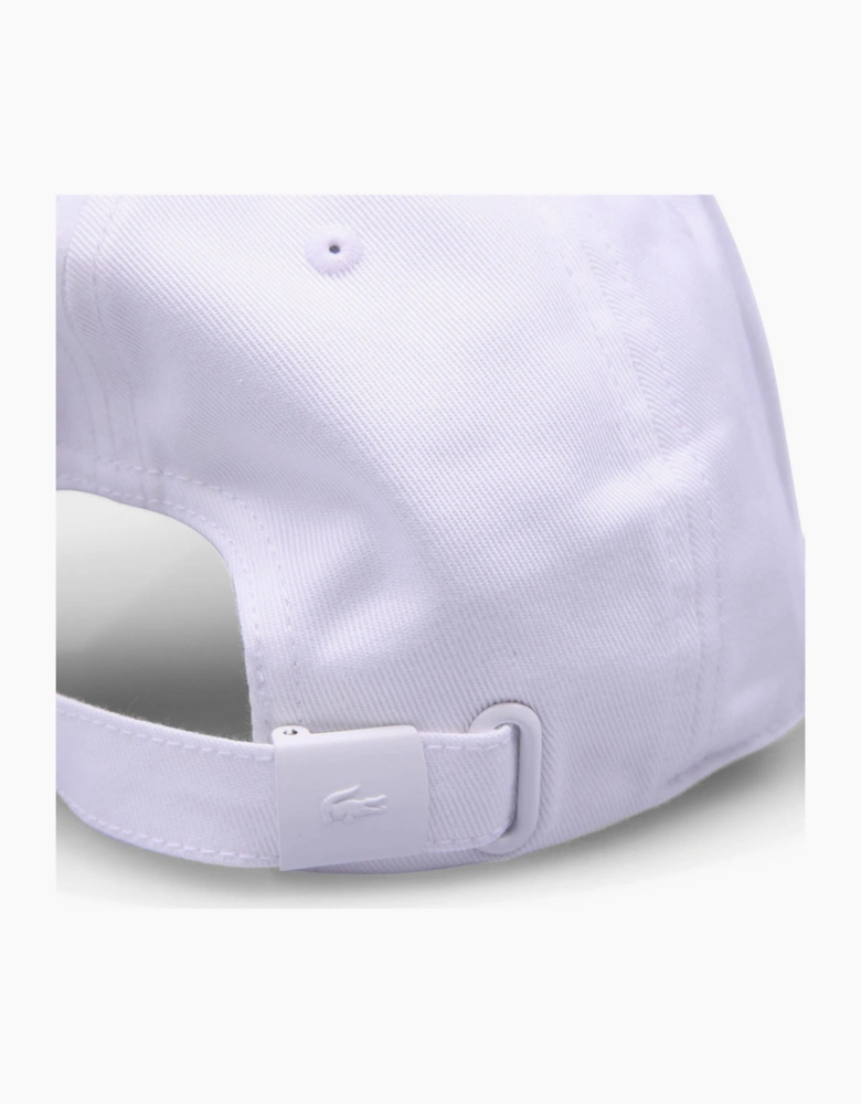 Crocodile Logo Print Curved Brim Dad Cap