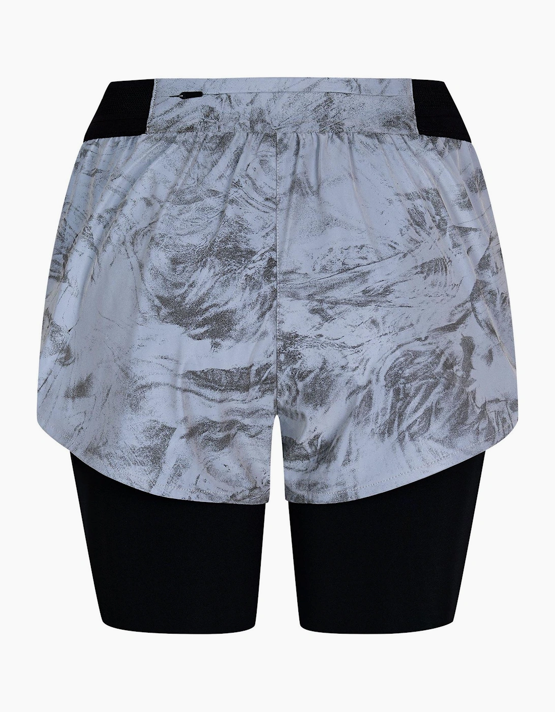 Swift 2 in 1 Marble Patterned Running Shorts