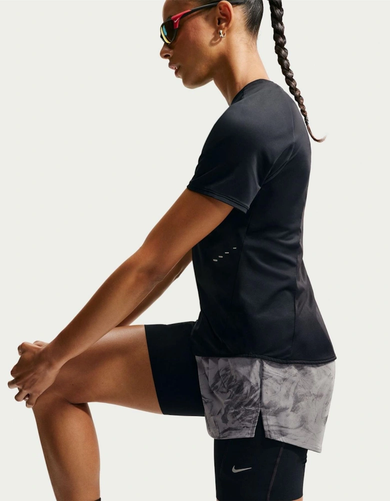 Swift 2 in 1 Marble Patterned Running Shorts