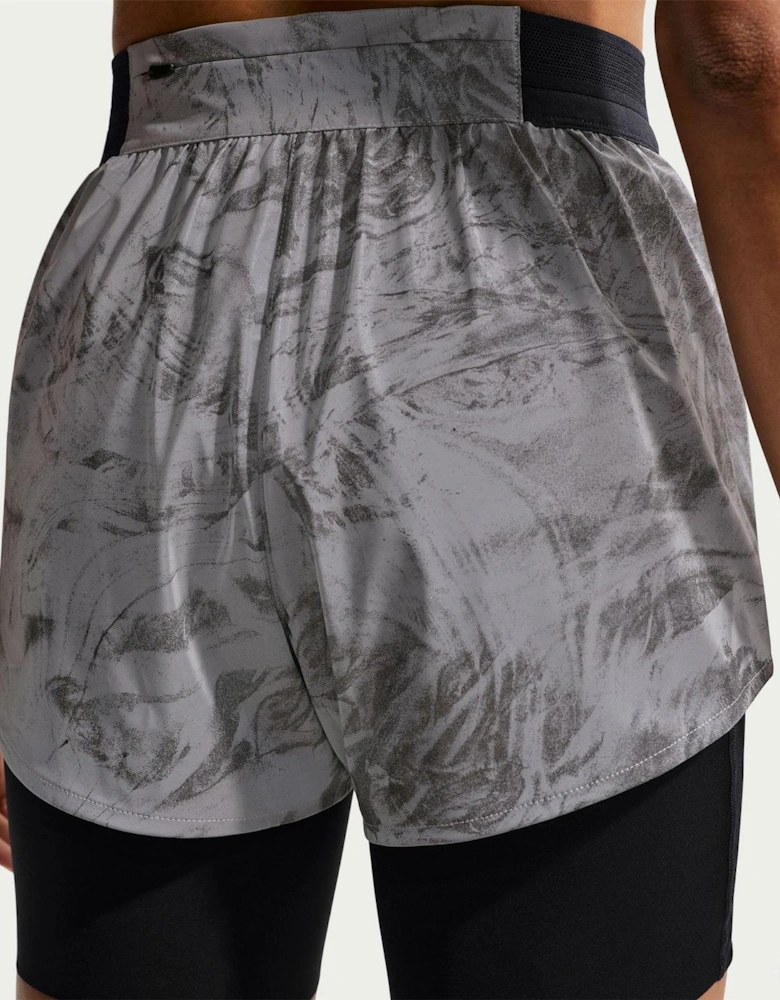 Swift 2 in 1 Marble Patterned Running Shorts