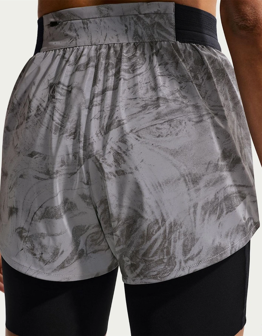 Swift 2 in 1 Marble Patterned Running Shorts