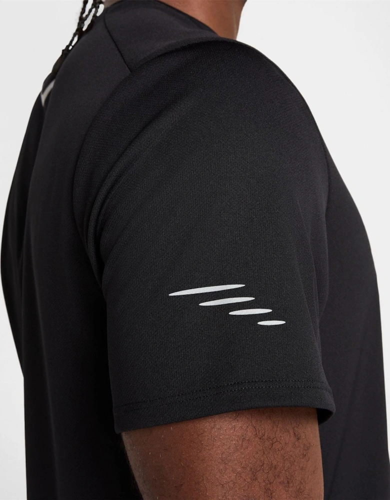 Mile Logo Print Wordmark Crew Neck Short Sleeve Jersey T-Shirt