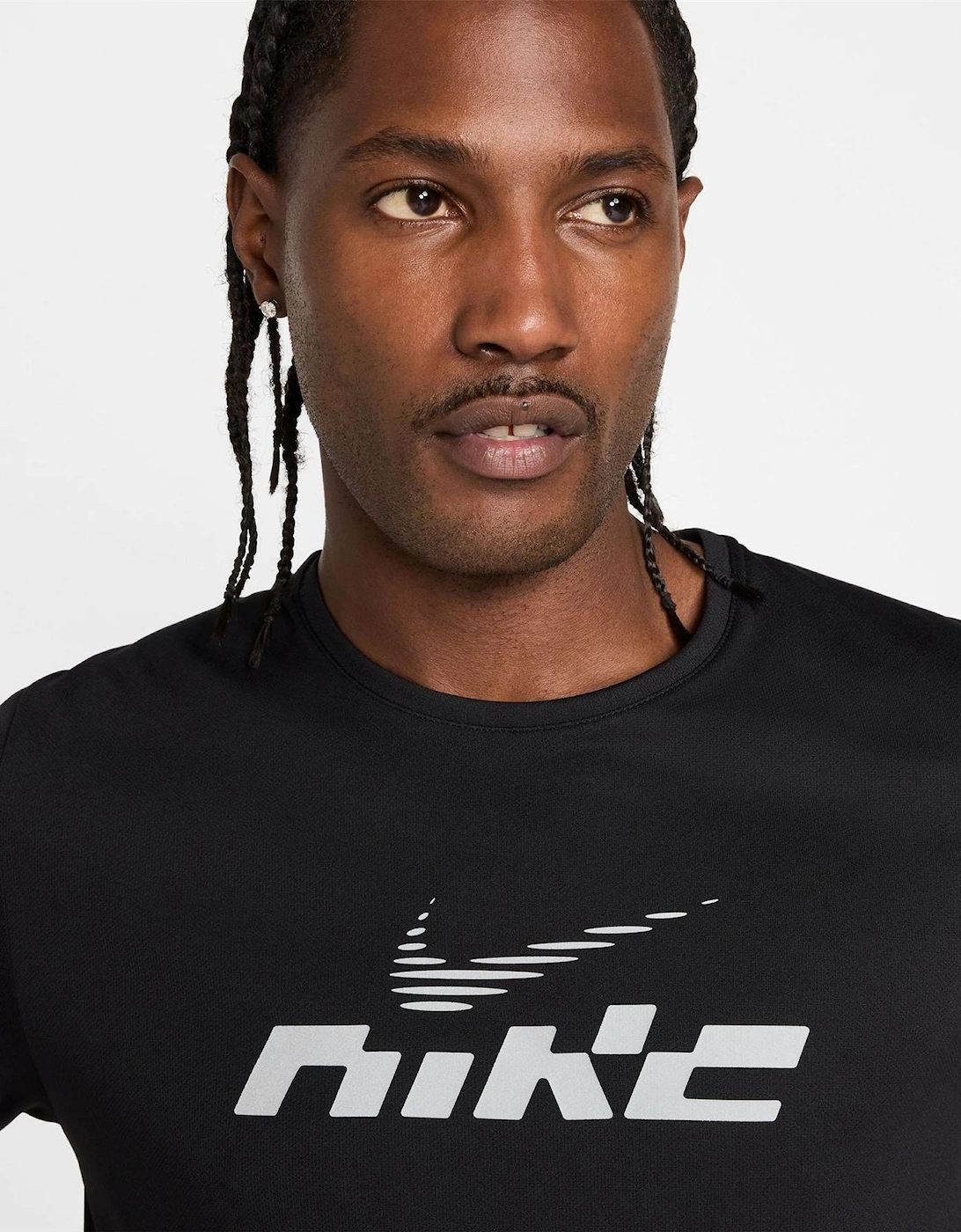 Mile Logo Print Wordmark Crew Neck Short Sleeve Jersey T-Shirt