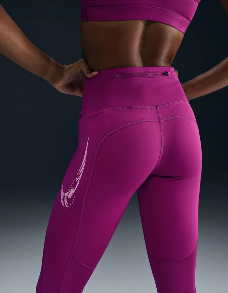 Fast Solid Patterned High Rise Compression Leggings