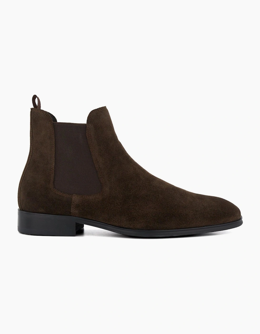 Dune London Men's Brown Lo Mandatory Low Heel Block Chelsea Boots - Size 11