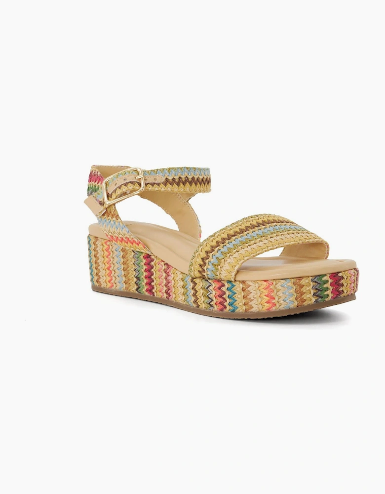 Lo Lazer Open Toe Flat Slide Sandals