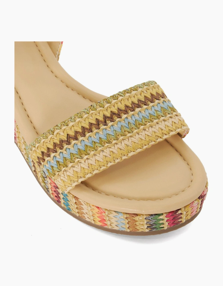 Lo Lazer Open Toe Flat Slide Sandals